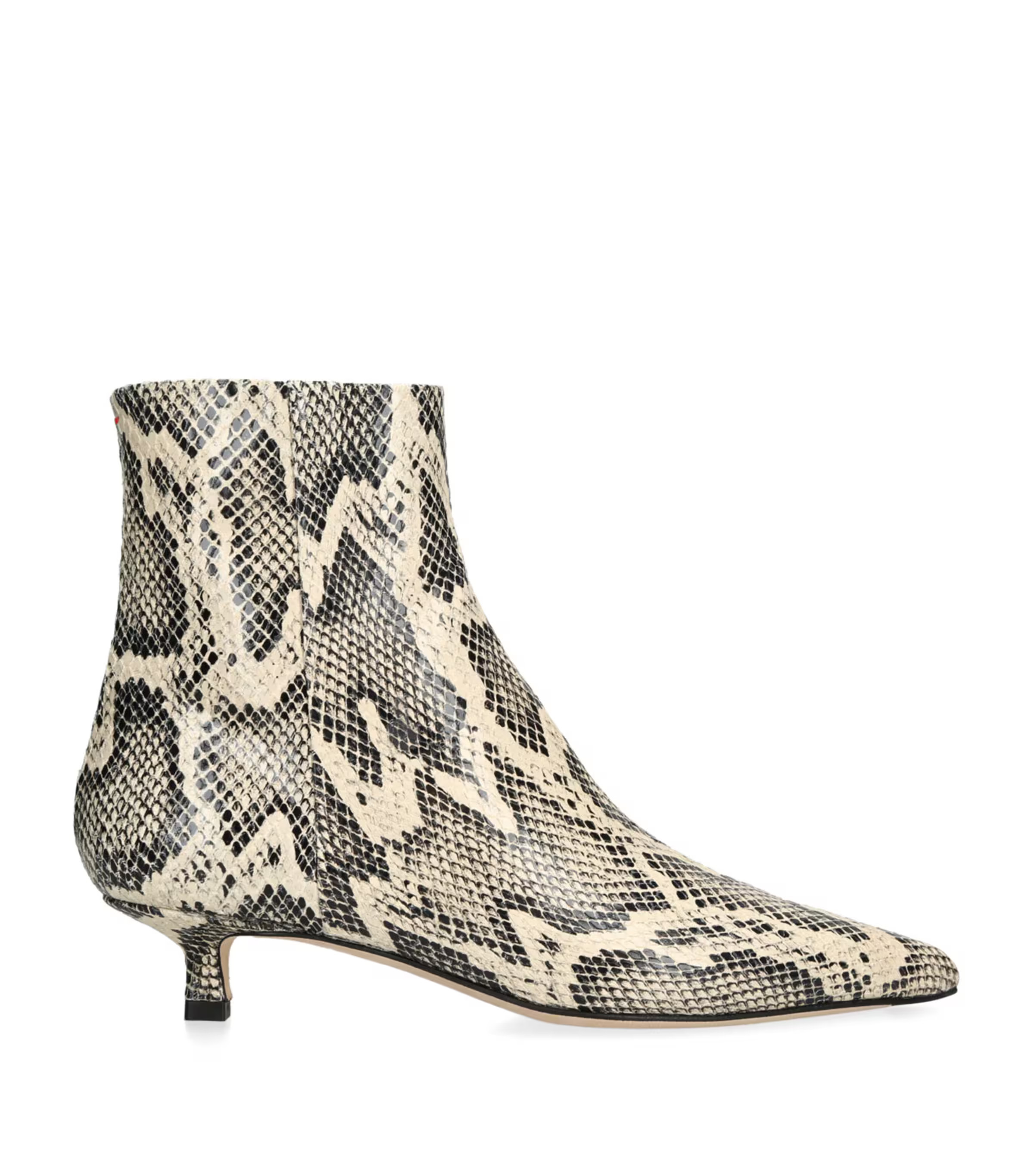 Aeyde Leather Snake Print Sofia Heeled Boots 35 | Harrods