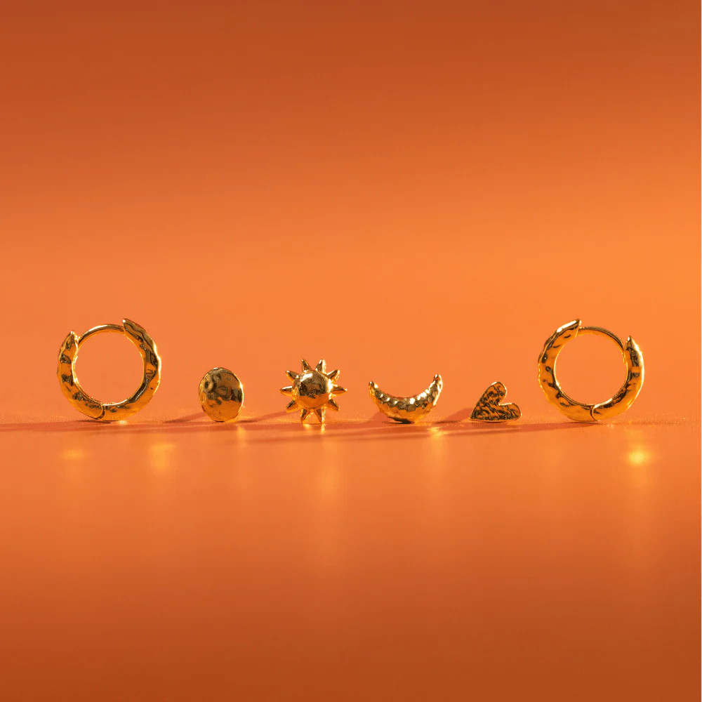 Molten Mixed Stud & Hoop Ear Pack | Orelia