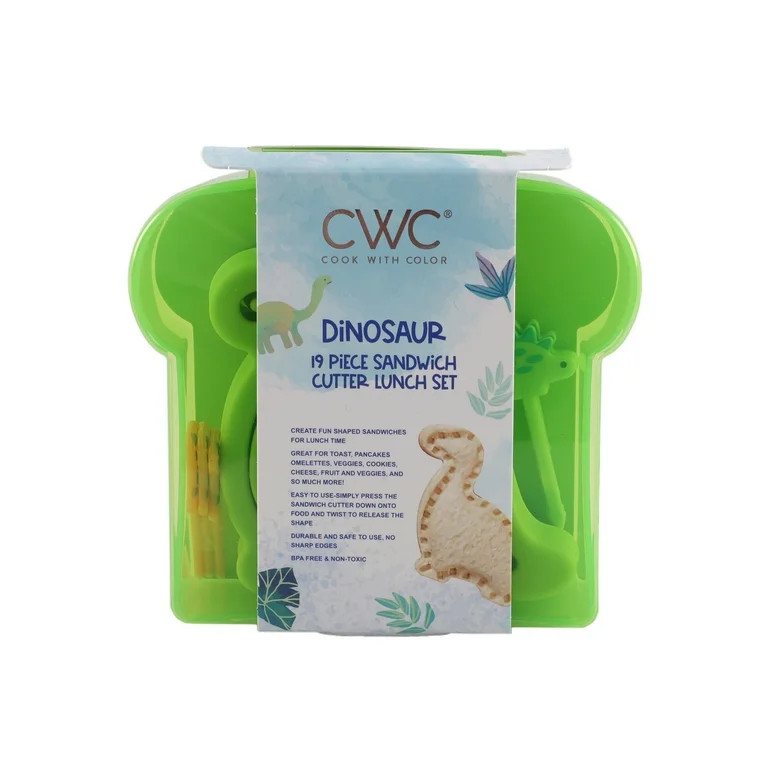 Cook With Color Kids Lunch Accessories Set – 19-Piece Sandwich Cutter, Food Picks, Notes & Sand... | Walmart (US)