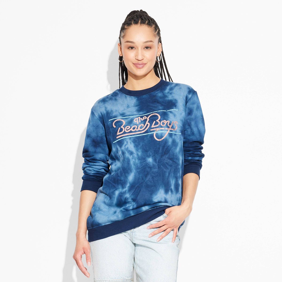 Women's The Beach Boys Graphic Sweatshirt - Navy Blue | Target
