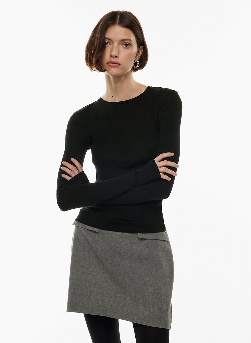 Babaton Women's Aspect Longsleeve Top in Black size XL | Aritzia