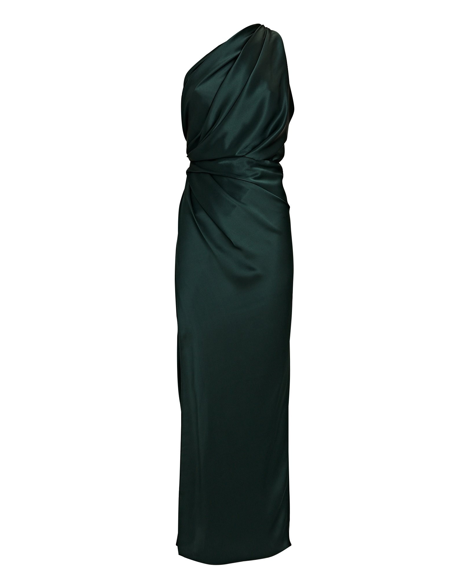 Off-The-Shoulder Silk Maxi Dress | INTERMIX