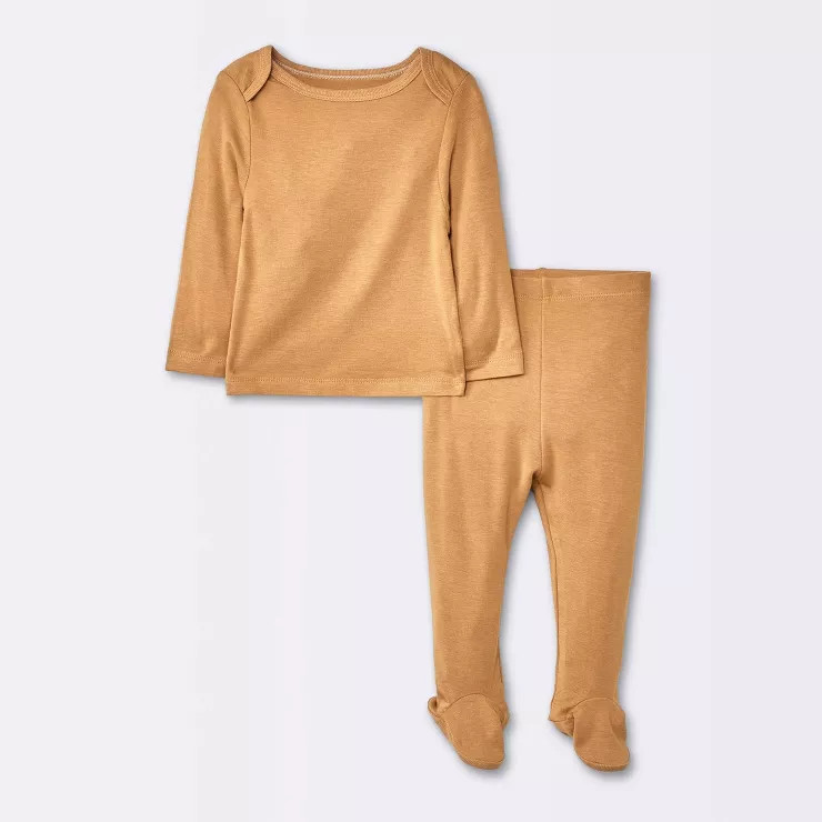 Baby 2pc Premium Modal Jumpsuit - Cloud Island™ Brown | Target