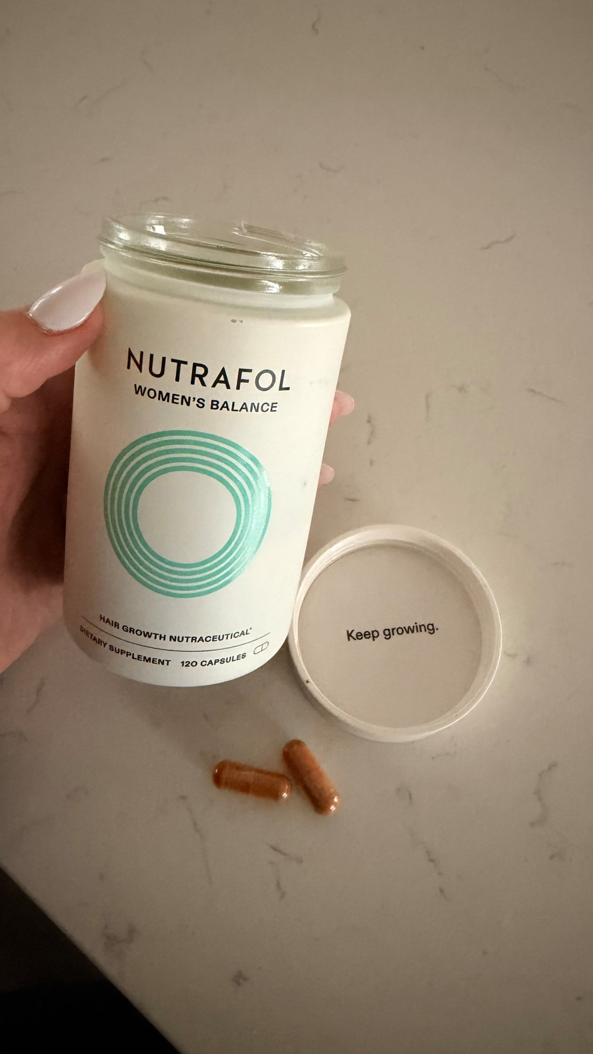 Daily supplements ❣️💅🏼
Hair growth, nutrafol, vitamins, wellness, morning routine 

#LTKHome #LTKmorningroutine #LTKdayinmylife