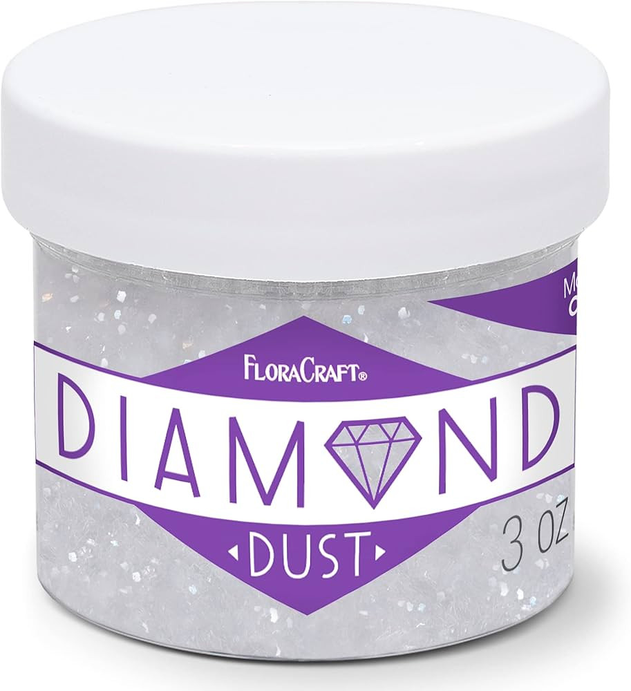 FloraCraft Diamond Dust Glitter 3 Ounce Clear Glass | Amazon (US)