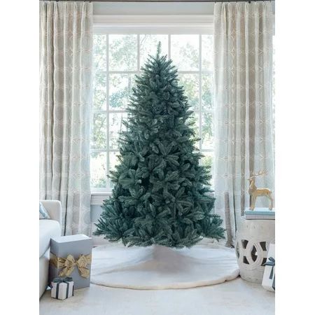King of Christmas 7ft Tribeca Spruce Blue Artificial Christmas Tree with 550 Warm White LED Lights | Walmart (US)