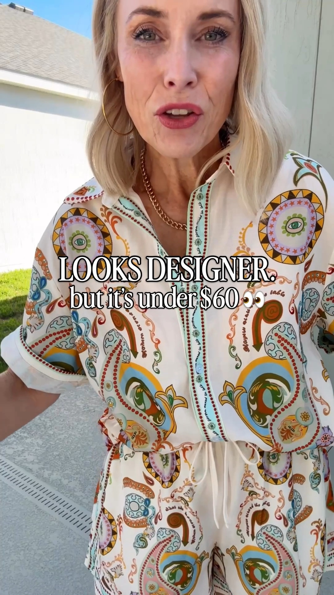 I cannot believe this set! This is one of those outfits that looks like it should be over $300… and it’s not even close.

It’s under $60, I’m in my true size medium, and it just feels really good on. Compliments guaranteed 🩵

I cuffed the sleeves, did a little tuck, and it’s one of those easy outfits that makes you feel pulled together without having to think about it.

And if you use code laurenoggsgee_12 you’ll get an extra 10% off, which makes it even better.

@Commense 


#commense #commensereview #lookforless #vacationoutfit #styleover40 


#LTKOver40 #LTKTall #LTKootd