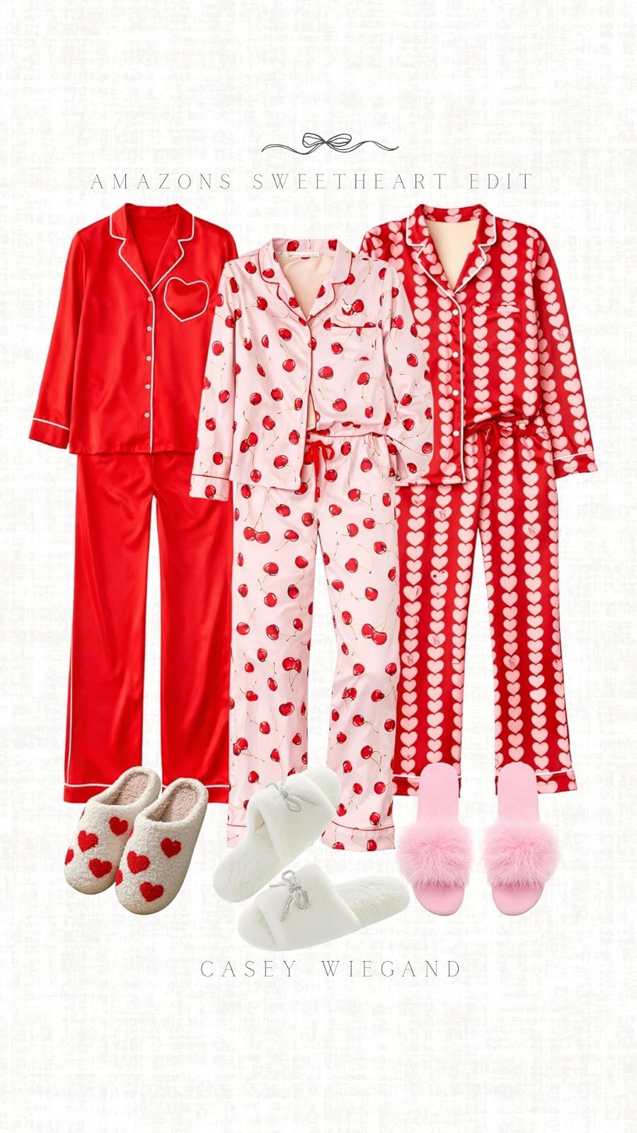Cozy Amazon pajama edit for a sweet Valentine's Day! Perfect for a romantic night in. #ValentinesDayGetaway

#LTKSeasonal #LTKgrwm #LTKootd
