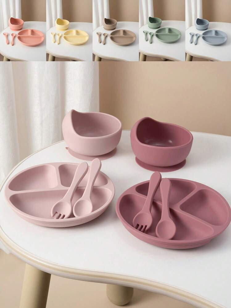 £6.62£9.68-31%Join & save £0.33 + reduced shippingPopLittleOne 4PCS Baby Silicone Dinner Sets ... | SHEIN