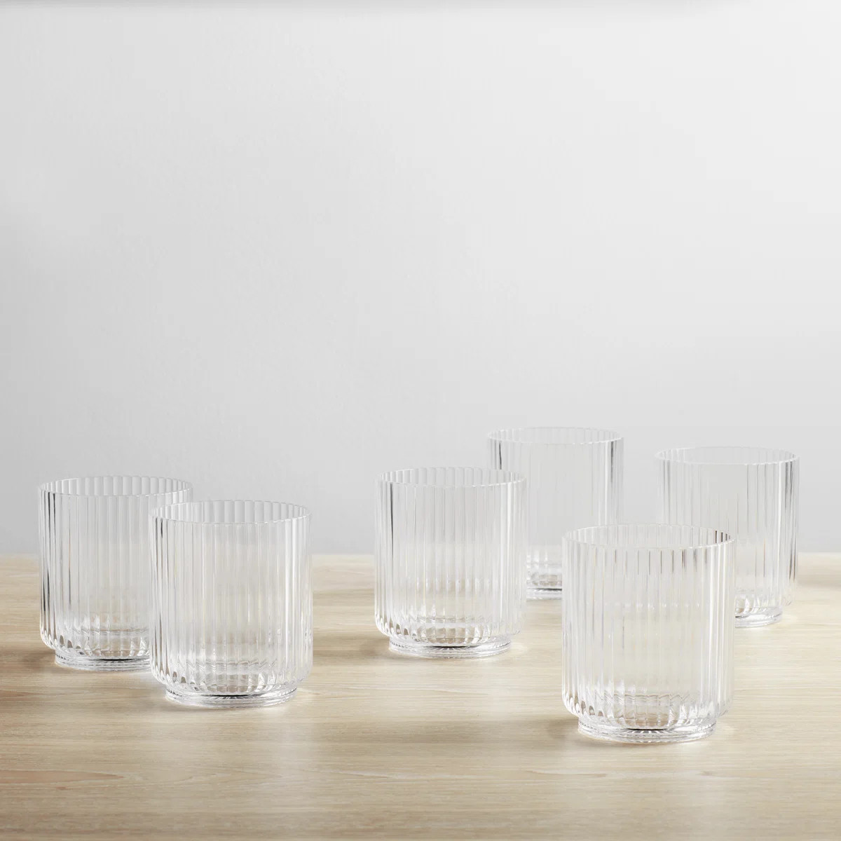 Laya Fluted Acrylic Low Tumbler Glass (Set of 6) | Joss & Main