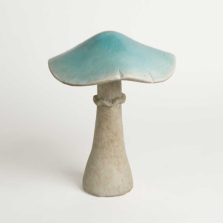New! Blue Mushroom Outdoor Statue | Kirkland's Home