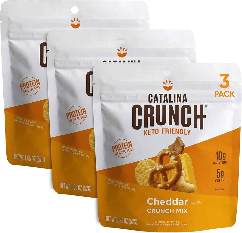 Catalina Crunch Cheddar Mix 1.85oz - 3 Packs | Protein Snacks, Healthy Snacks, Keto Snack | Low C... | Amazon (US)
