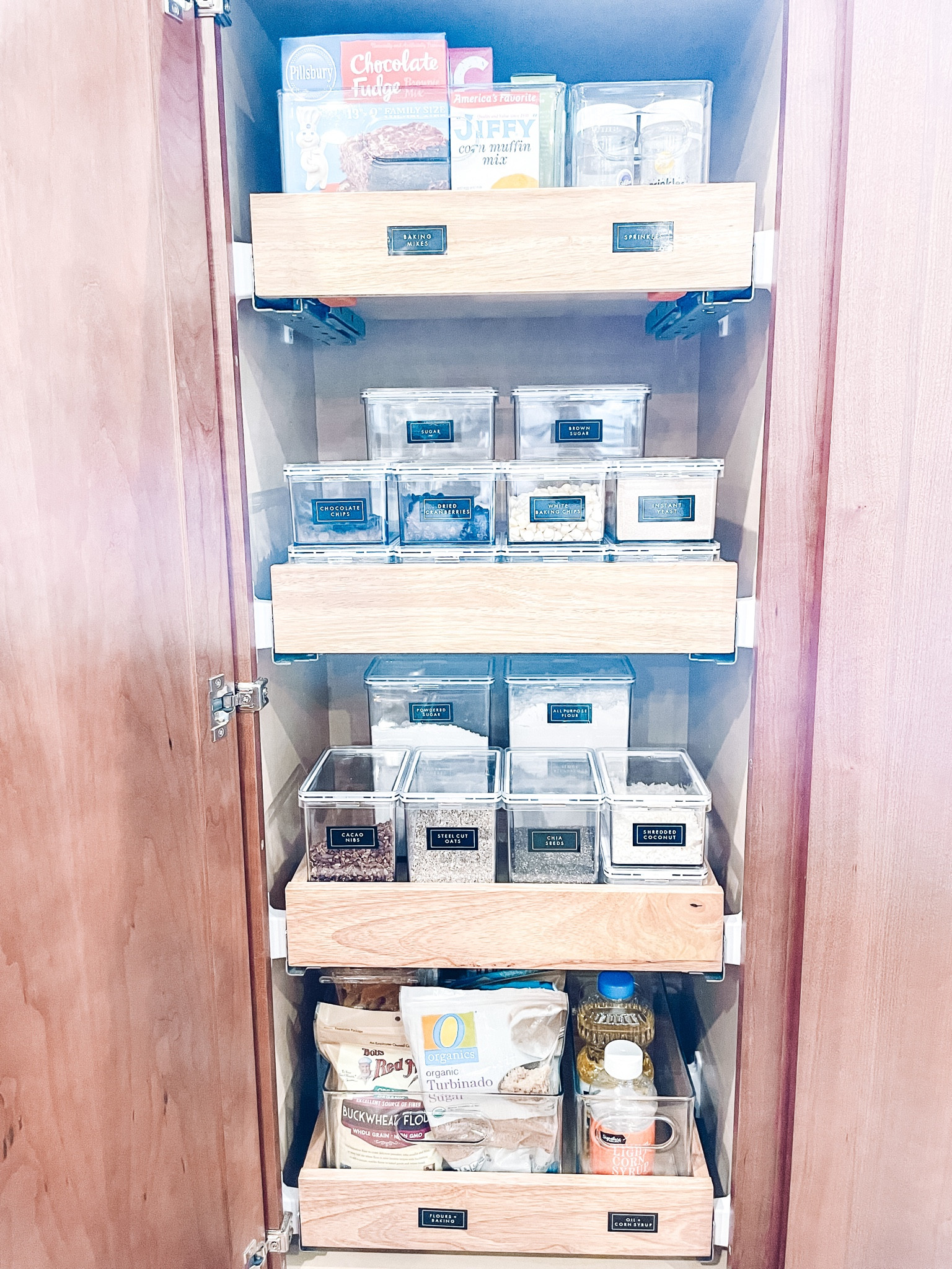 Pantry Organization ✨ Home Edit Large, Medium and Small Canisters. Home Edit All Purpose Modular Bin. Home Edit Pantry Narrow Bin. 