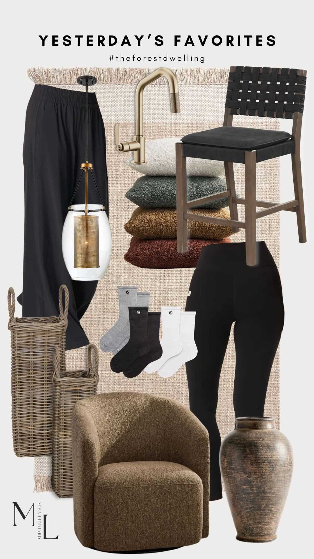 Yesterday's top picks! The rattan baskets are such a fun shape. Perfect for storing throw blankets or kid's toys. The Rustic Brown Vase comes in a few variations. This is the Tall - 18"H. Quality socks are a game changer, especially for working out. These leggings are so good. I wear them to workout or run errands. The perfect amount of stretch while still staying in place.  

 #LTKdayinmylife #LTKHome