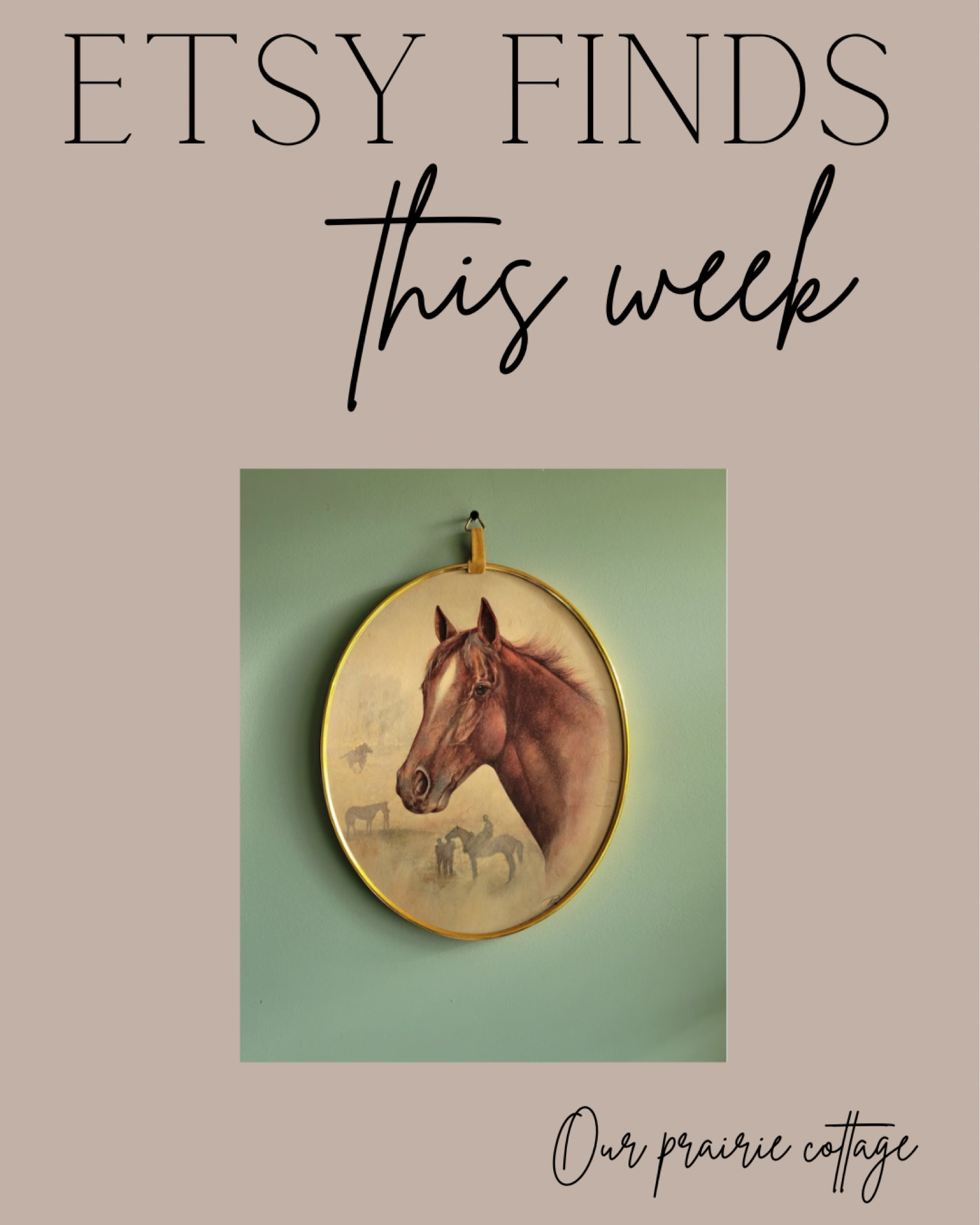 Etsy Find! Vintage horse art 

#LTKMostLoved #LTKGiftGuide #LTKhome