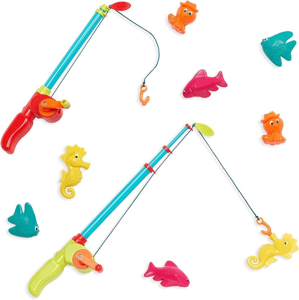 B. toys- Little Fisher's Kit- WaterPlay- Magnetic Fishing Play set for Kids- Fishing Game – 2 F... | Amazon (US)