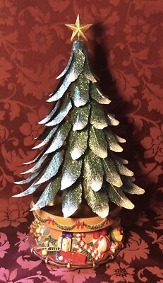 PartyLite GLOWING TREE Tealight Holder P7920 Musical Christmas Tree Silent Night | eBay US