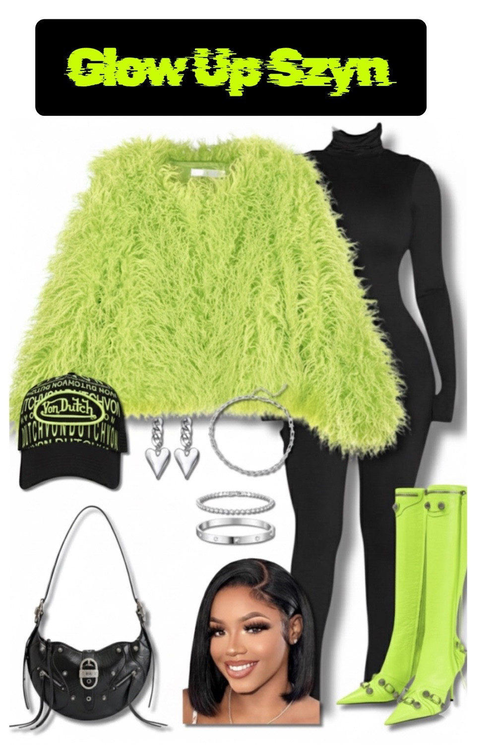 Loud luxury meets main-character energy 💚

When subtle won’t cut it. This look is fearless, flirty, and screams “I know I look good.”
The lime-green shag coat is the statement—bold, confident, impossible to ignore. Pair it with an all-black base to keep it sleek, silver jewelry for contrast, and knee-high boots that demand attention.

Perfect for nights when you want to walk in and shift the entire vibe.

✨ Shop the look to recreate your own ‘Glow Up Szyn’ moment — where soft life meets bold confidence.

#LTKParties #LTKSeasonal #LTKStyleTip