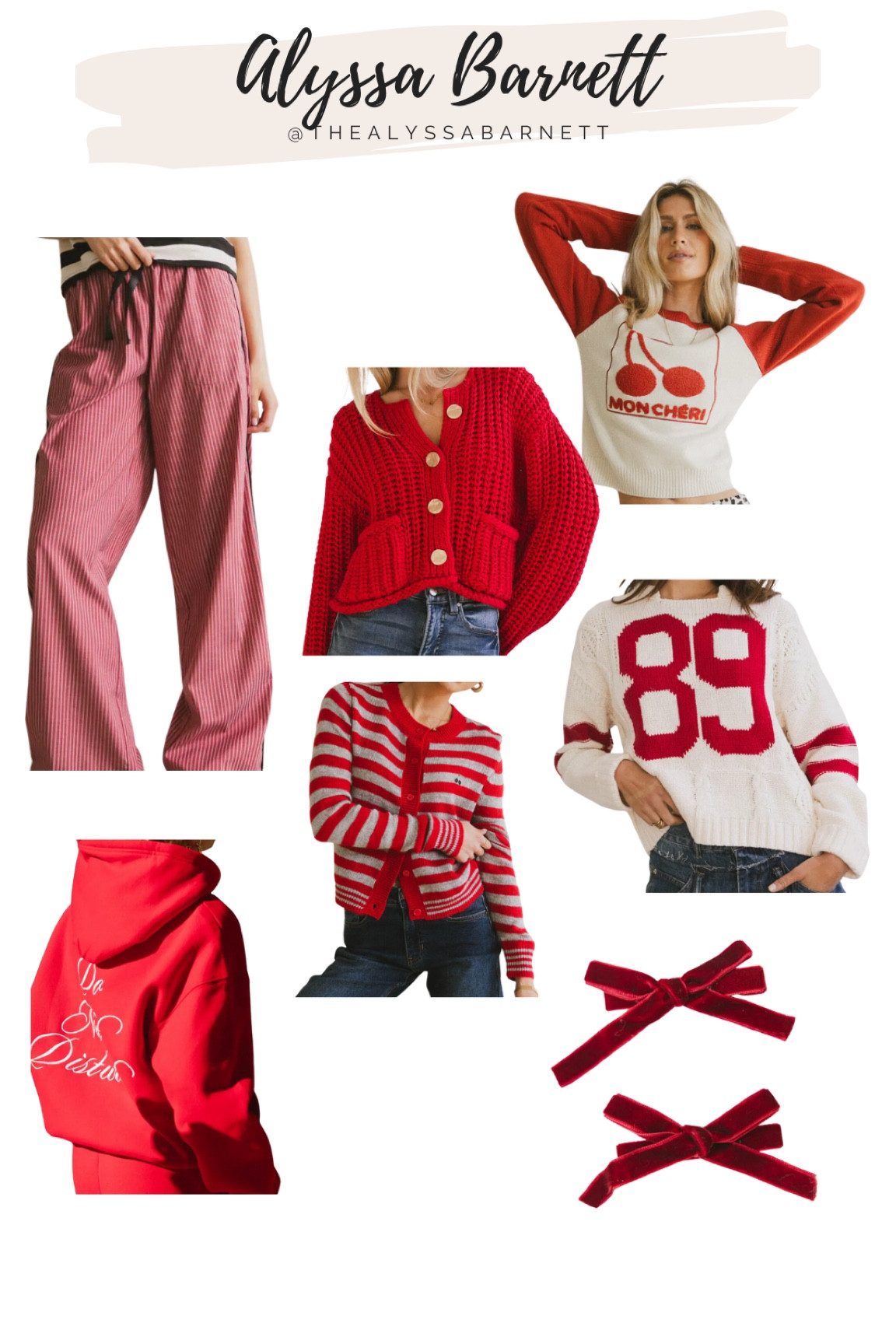 BOHME Valentine’s Day looks - red, pink, hearts - cropped sweaters, comfy lounge pants 

#LTKStyleTip #LTKSeasonal #LTKSaleAlert