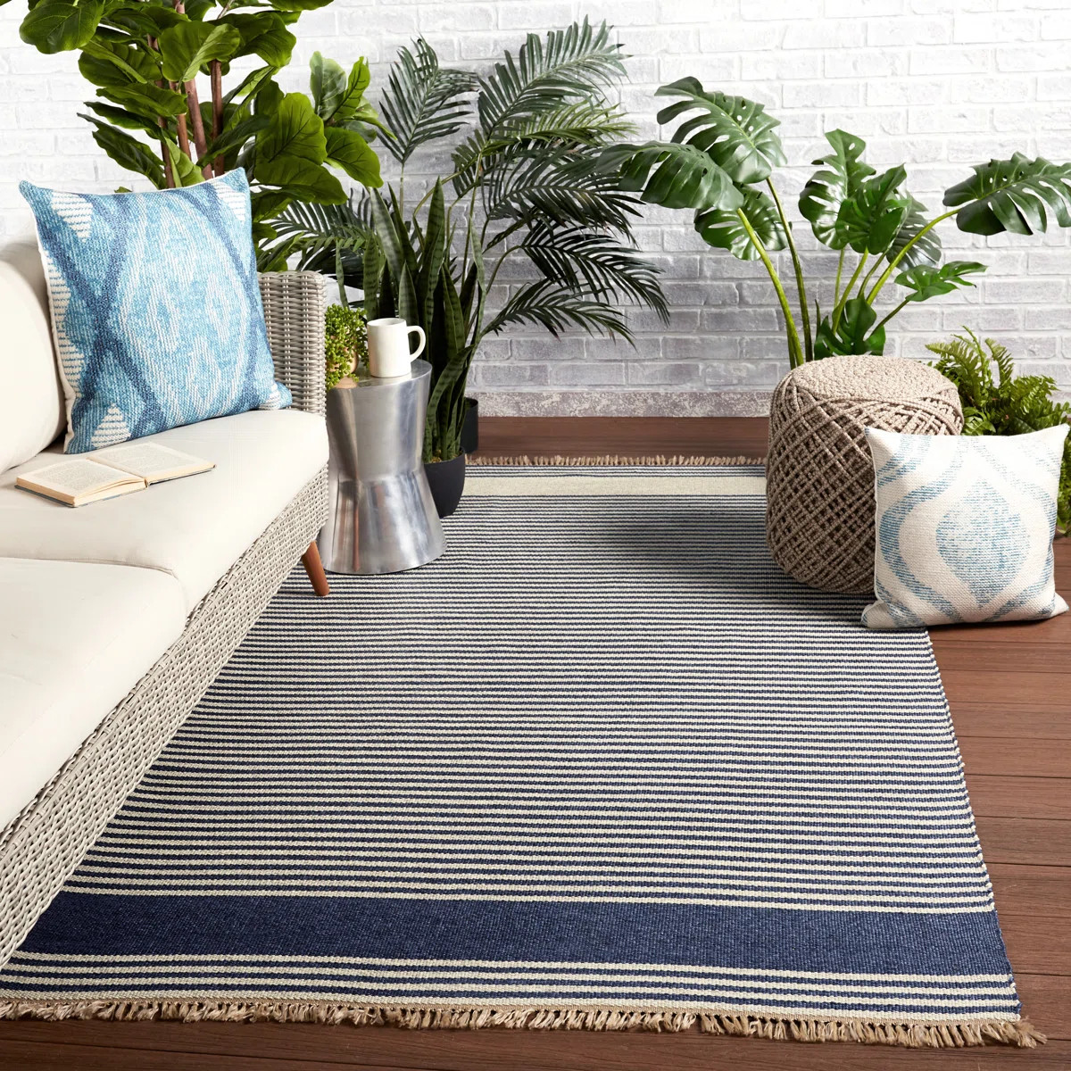 Brocka Striped Indoor / Outdoor Rug | Wayfair North America