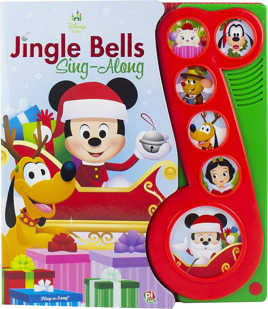 Disney Baby - Mickey Mouse Christmas Jingle Bells Sing-Along Song Book - PI Kids | Amazon (US)