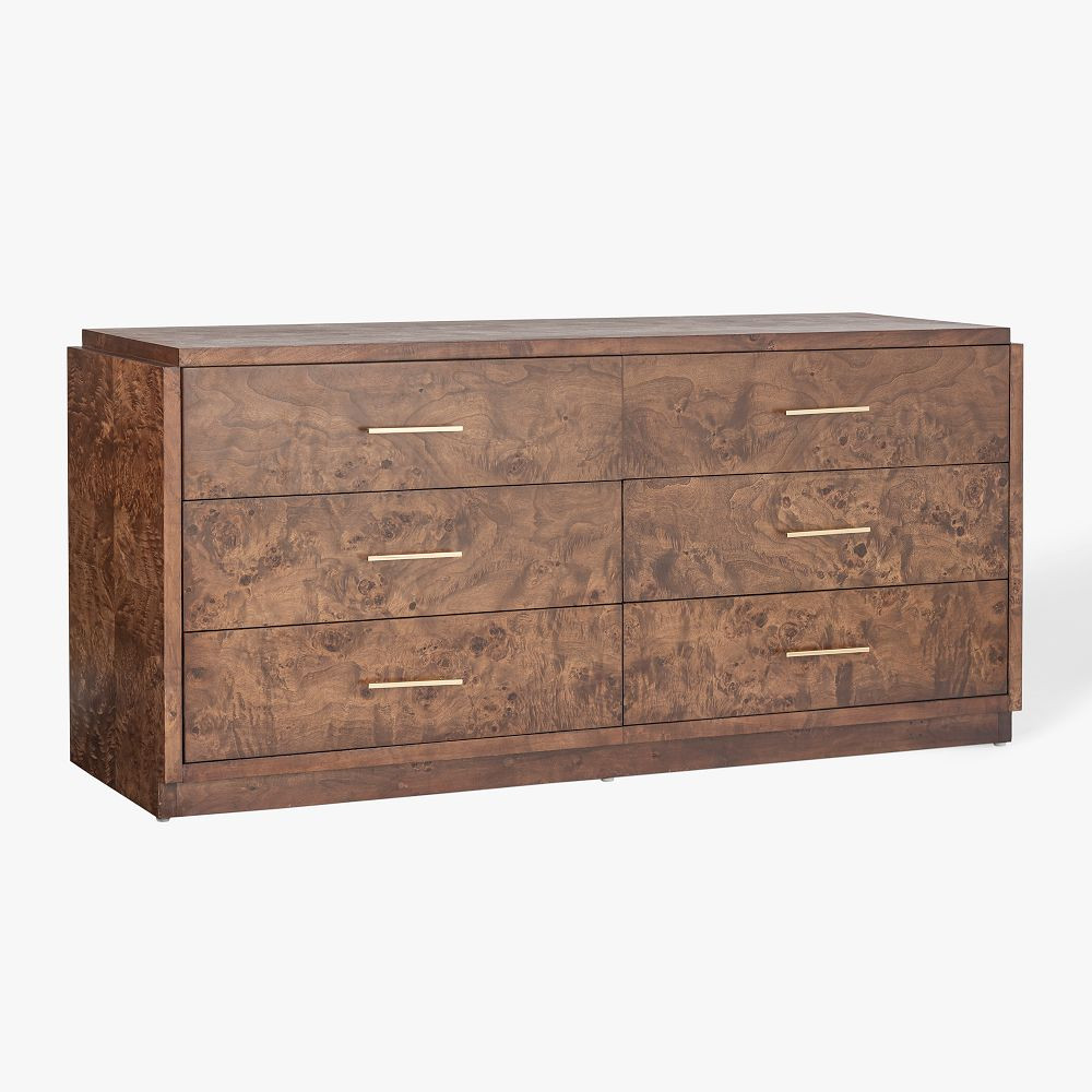 Finlo Burled Wood 6-Drawer Dresser (68") | West Elm (US)