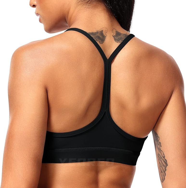 YEOREO Naomi Backless Sports Bra for Women Y Back Strappy Yoga Bra Padded Low Impact Workout Crop... | Amazon (US)