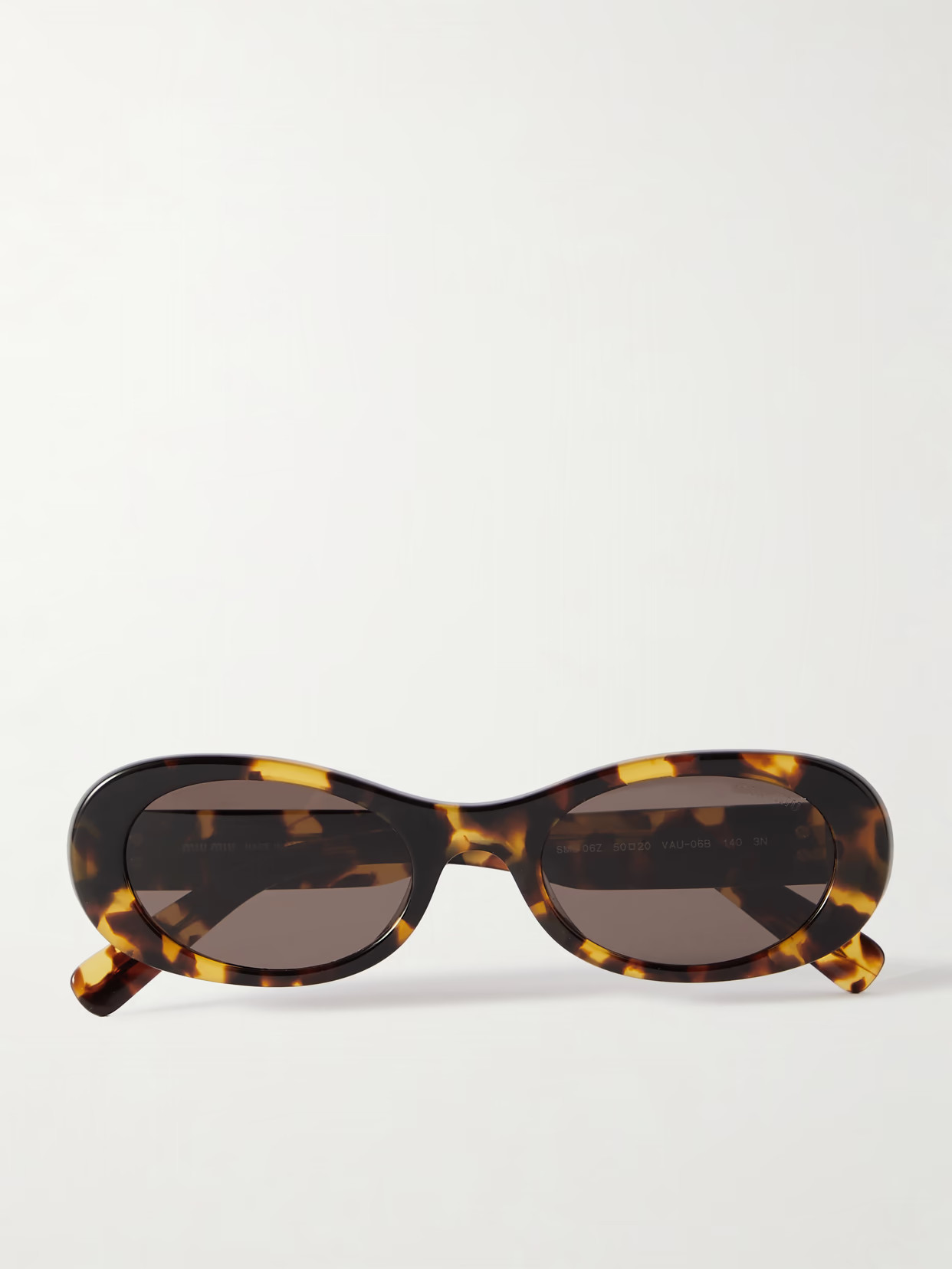 Miu Miu Eyewear - Oval-frame Tortoiseshell Acetate Sunglasses - One size | NET-A-PORTER (US)