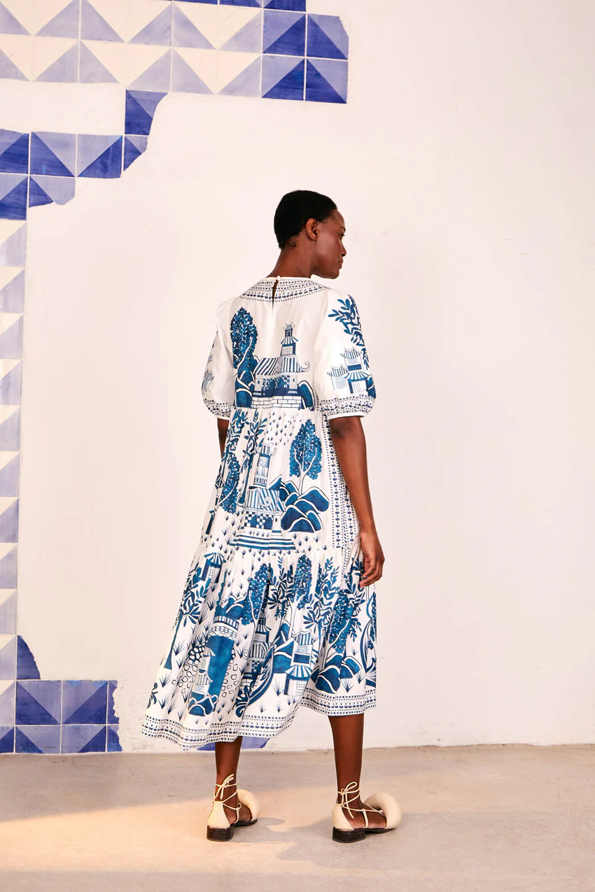 ancient garden midi dress | FarmRio (US)