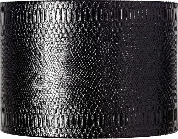 Reptile Print Large Drum Lamp Shade with Silver Lining 15" Top x 15" Bottom x 11" Slant (Spider) ... | Amazon (US)