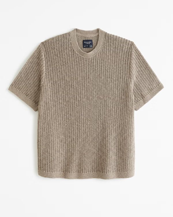 Men's Stitched Sweater Tee | Men's Tops | Abercrombie.com | Abercrombie & Fitch (US)