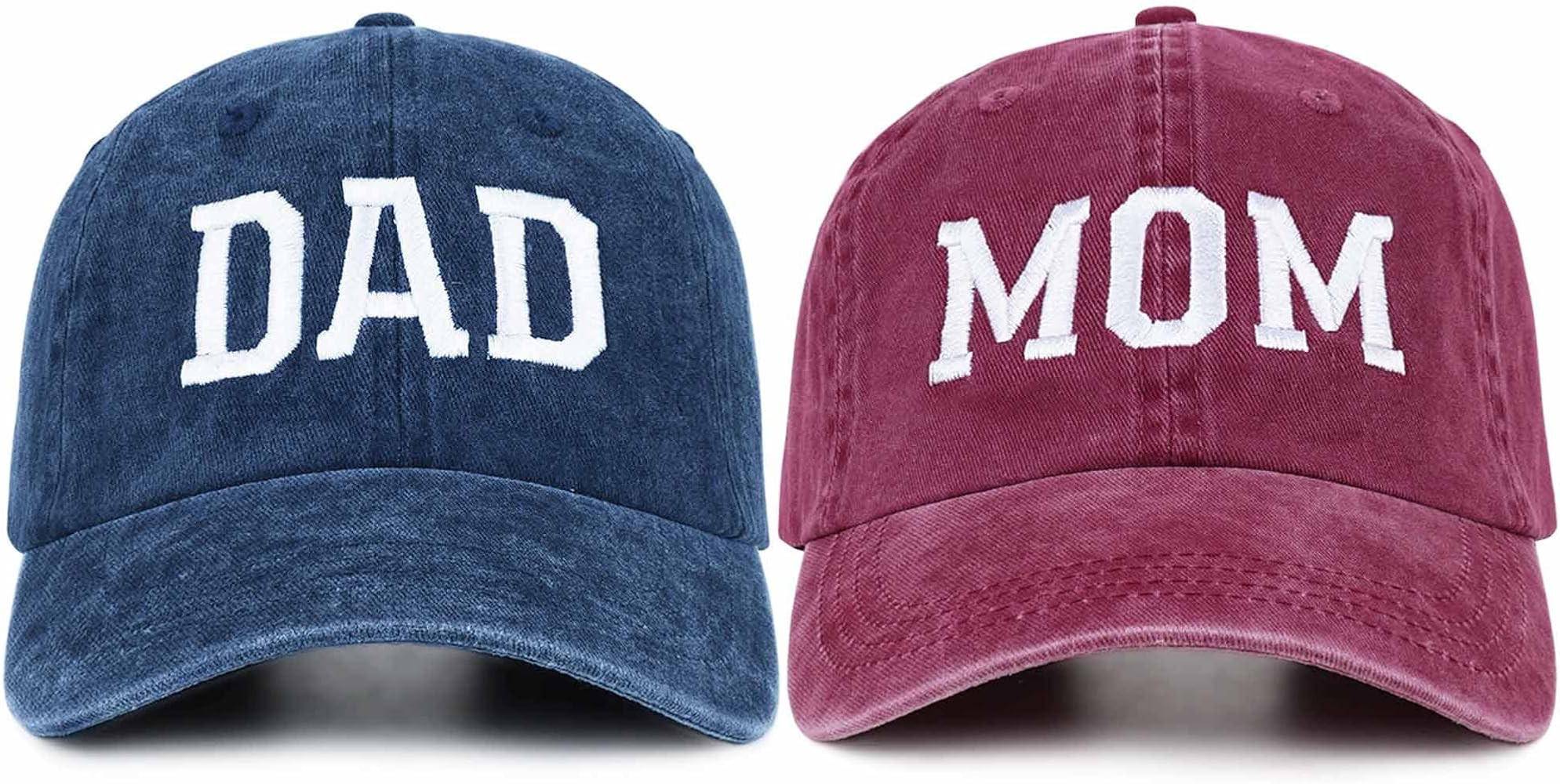 Mom and Dad Hats New Parents Gifts for Couples, Embroidered Adjustable Baseball Caps Gift for New... | Amazon (US)