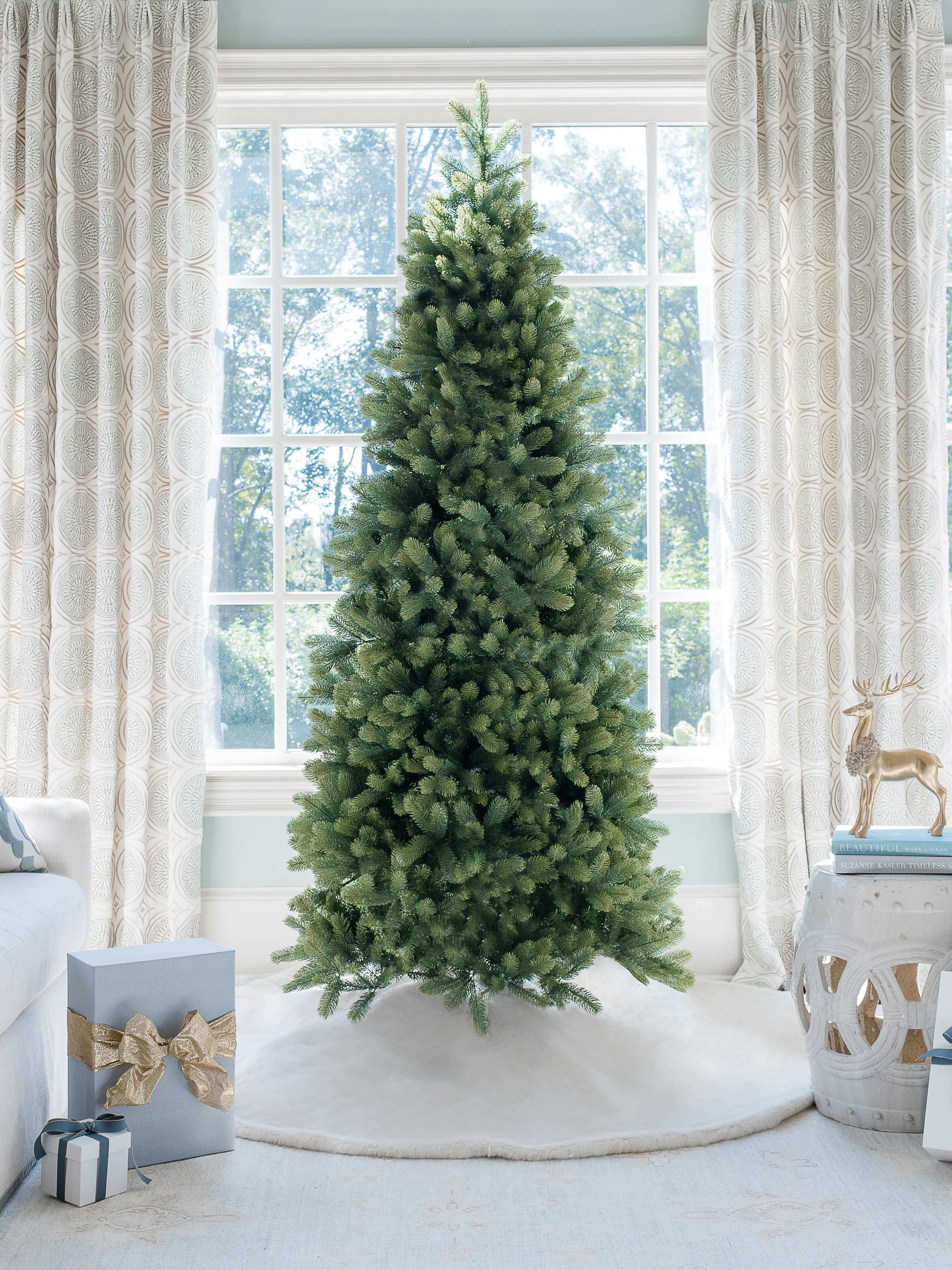 9 Foot Royal Fir Slim Quick-Shape Artificial Christmas Tree Unlit | King of Christmas