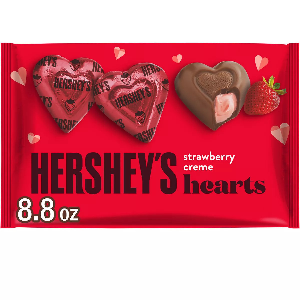 Hershey's Valentine's Day Strawberry Crème Hearts Candy - 8.8oz | Target
