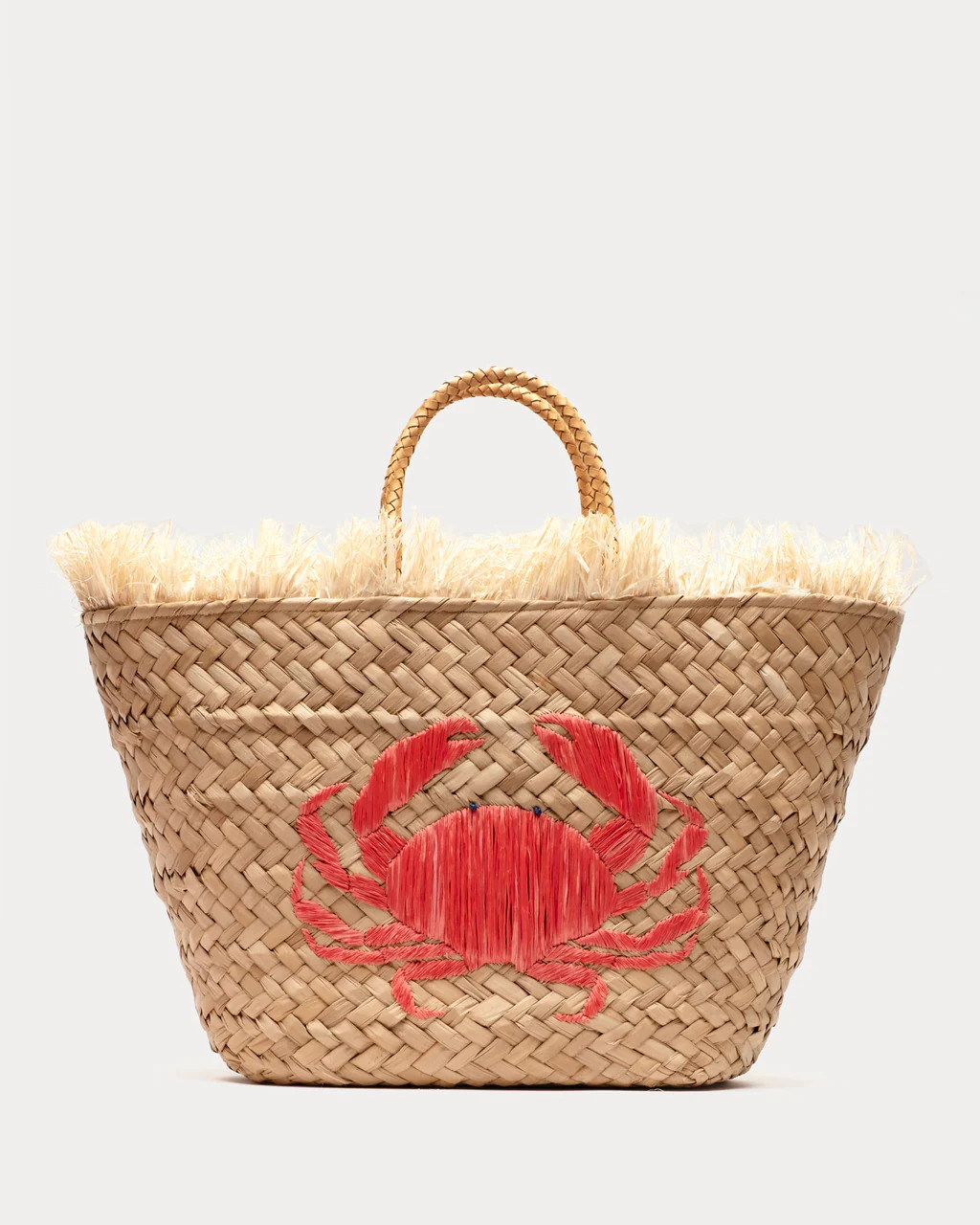 Embroidered Crab Tote - Red | Frances Valentine
