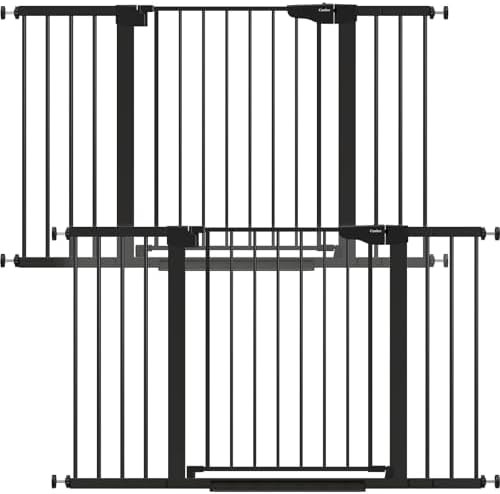 Cumbor Pack of 2 Extra Wide Baby Gate for Stairs, 29.7–51.5" Pressure Mounted Dog Gate for Door... | Amazon (US)
