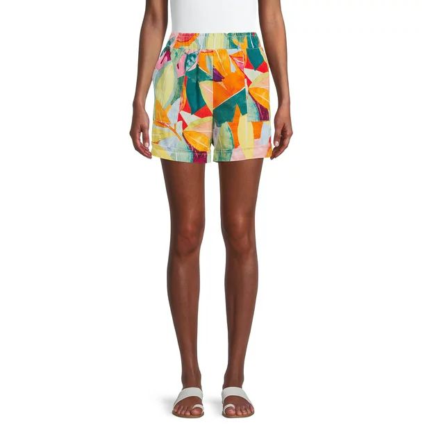Time and Tru Women's Linen Blend Shorts | Walmart (US)