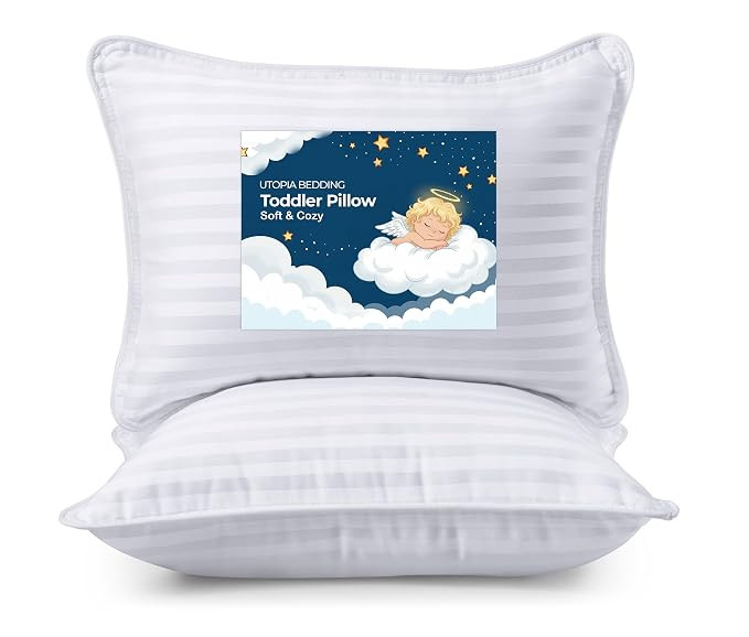 Utopia Bedding Toddler Pillow (White, 2 Pack), 13x18 Pillows for Sleeping, Soft and Breathable Co... | Amazon (US)
