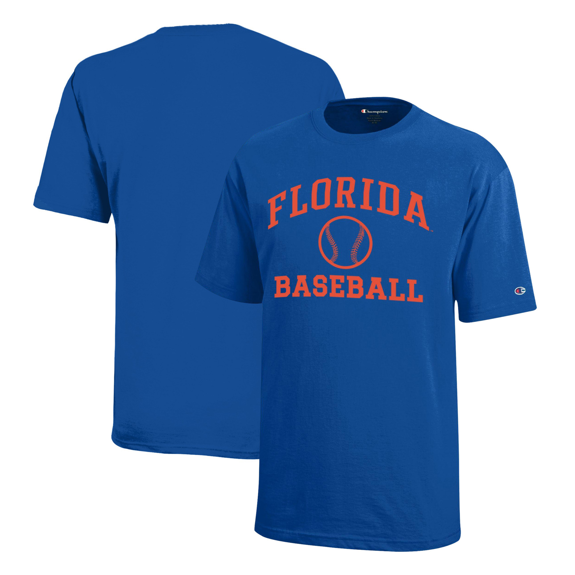 Youth Champion Royal Florida Gators Icon Logo Baseball T-Shirt | Fanatics