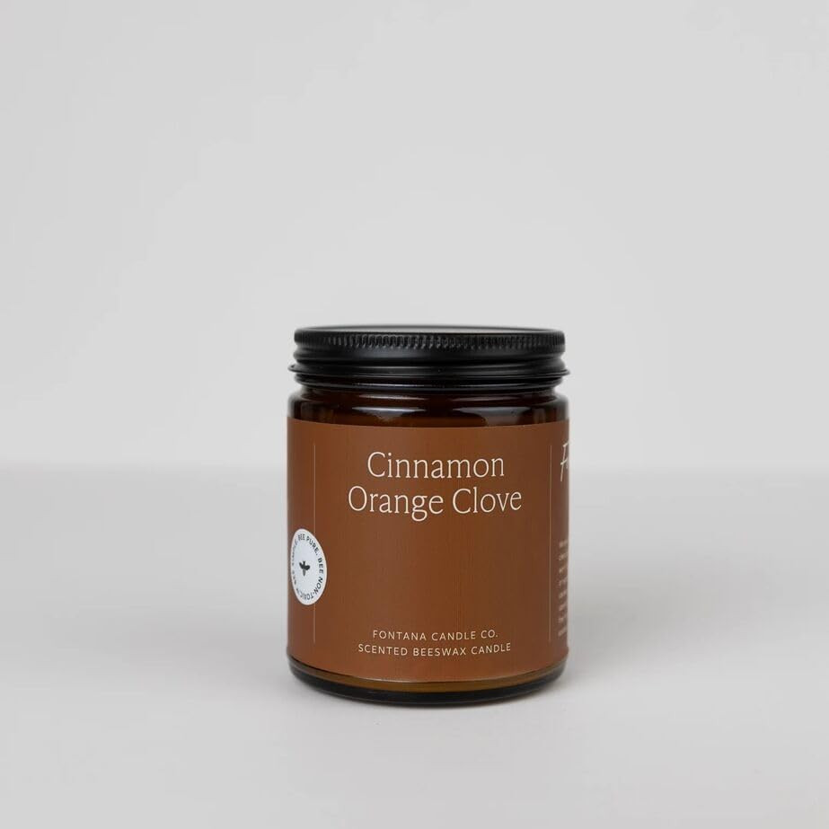 Fontana Candle Company - Cinnamon Orange Clove | Lightly Scented Candle | Made from Beeswax and C... | Amazon (US)