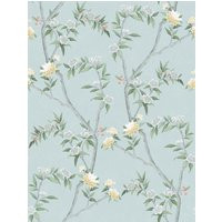 Galerie 1900-1 Spring Blossom Chinoiserie Wallpaper 1900-1 Wallpaper Spring Blossom Chinoiserie Blue Wallpaper 1900-1, Non Woven by DecoratorsBest | DecoratorsBest