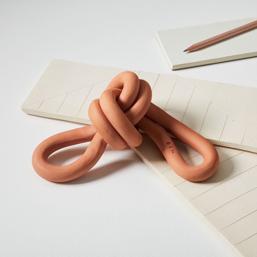 SIN Double Loop Knot - Terracotta | West Elm (US)