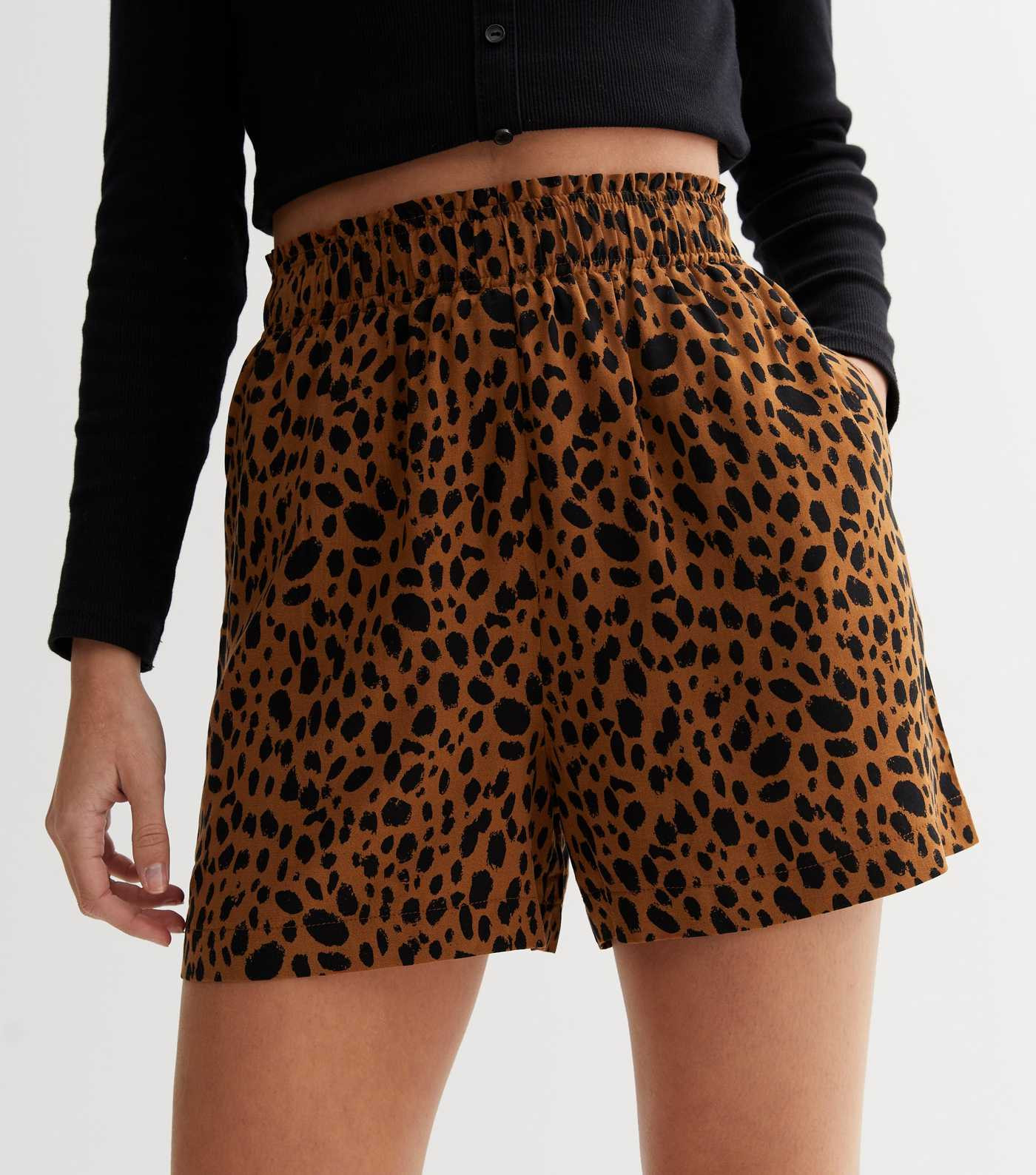 Brown Animal Print High Waist Shorts | New Look | New Look (UK)