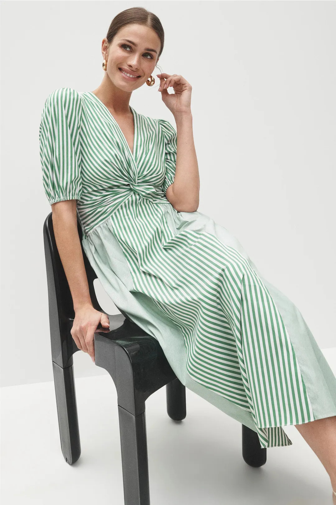 Margaret Striped Midi Dress | Rent the Runway