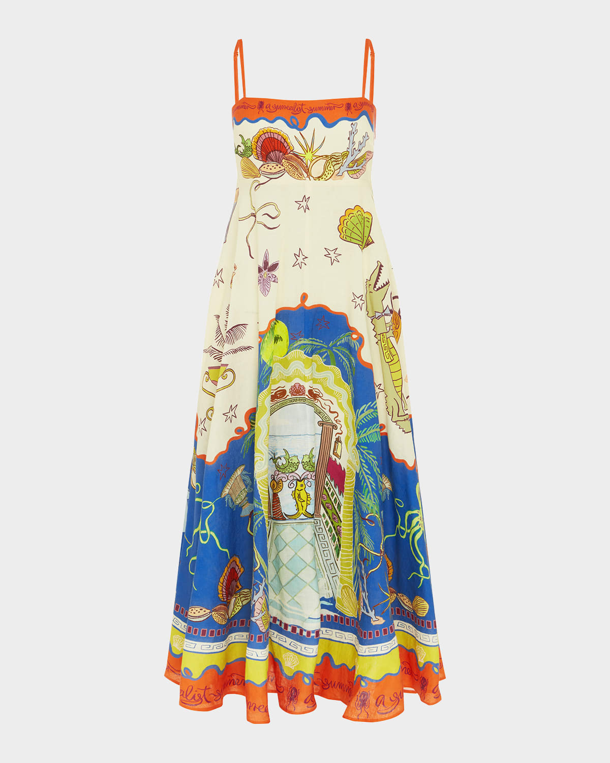 Surrealist Summer Midi Sundress | Neiman Marcus