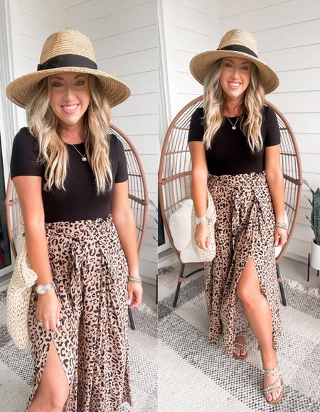 Amazon vacation outfit, Amazon spring outfit, leopard beach pants size small (or 4-6), Amazon summer outfit 

#LTKfindsunder50