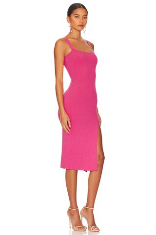 superdown Zoe Square Neck Dress in Pink from Revolve.com | Revolve Clothing (Global)