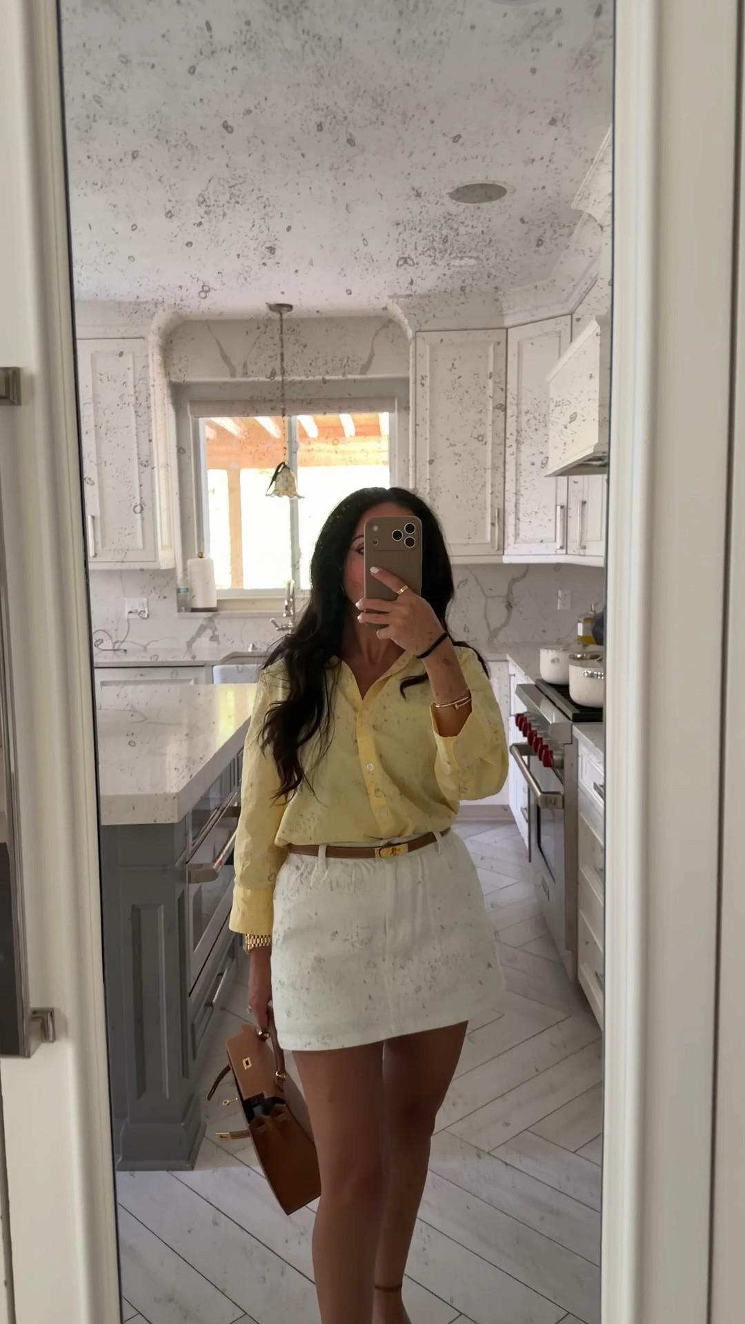 Ootn 

Skirt size: xs 
Top size: xs 

H&M | anthropologie | English factory | Rita salmo | petite fashion

#LTKOver40 #LTKPetite