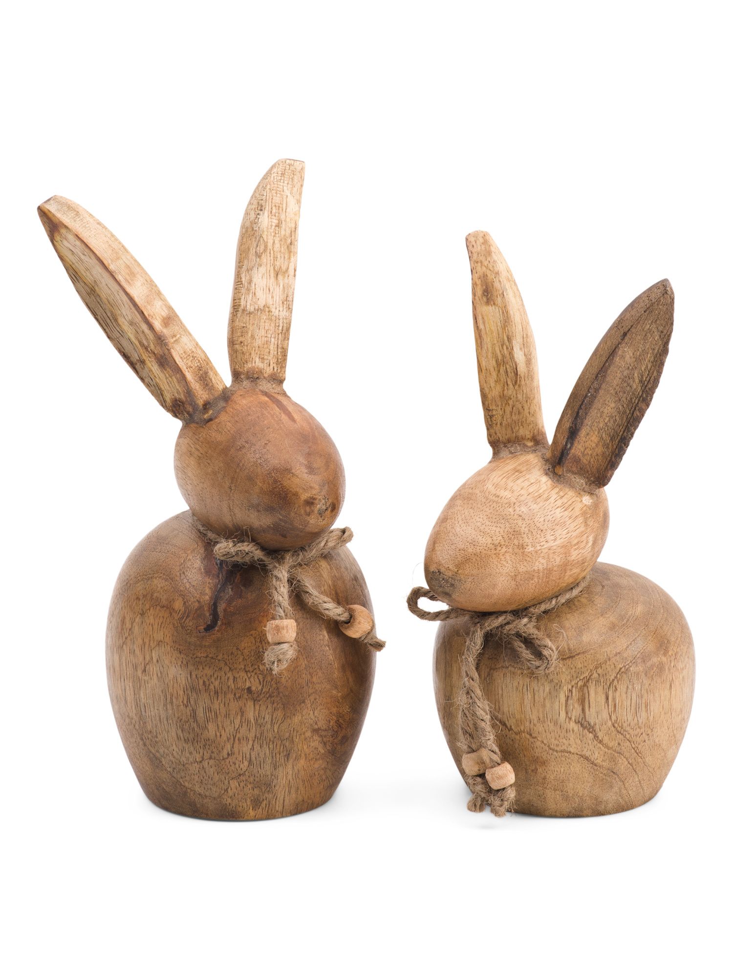 Set Of 2 Wooden Bunnies | TJ Maxx