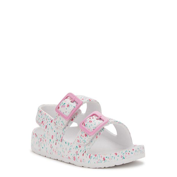 Wonder Nation Baby Girls Two Buckle Sandals | Walmart (US)